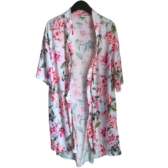 Show Me Your MuMu Other - Mumu Women's Kimono Robe One Size (S/M) Pink Flowers